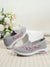 Sporty Sneakers For Women, Floral Embroidered Slip On Rocking Shoes