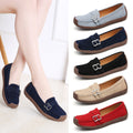 Nanccy Leather Flat-bottomed Casual Shoes