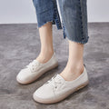 Sequins Star Design Casual Lace-Up Distressed White Sneakers