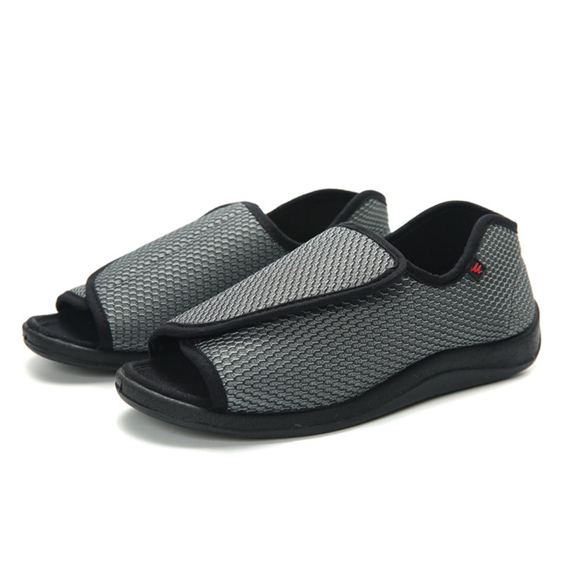 Wide Width Orthopedic Diabetic Sandals Adjustable Velcro Shoes for Swollen Wide Feet Bunions