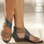 Nanccy Woman Rome Hemp Wedges Ladies Zippers Sandals
