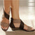 Nanccy Woman Rome Hemp Wedges Ladies Zippers Sandals