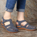 Nanccy - Soft PU Leather Closed Toe Vintage Anti-Slip Sandals