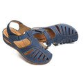 Nanccy - Soft PU Leather Closed Toe Vintage Anti-Slip Sandals