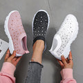 Nanccy Thick-soled Rhinestone Casual Running Shoes
