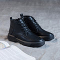 Women Arch Spupport Leather Ankle Boots Warm Femme Short Boots Waterproof  Shoes