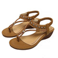 Nanccy Fashion Summer Shoes Woman Slip On Fashion Wedge Sandals