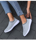 Sneakers running Shoes Woman black Sock Slip On Knitted Vulcanized Shoes