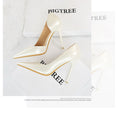 High Heel Bright Shallow Mouth Pointed Hollow Sexy Shoes