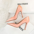 Fashionable Thin Heel And Sshallow Mouth And Pointed Tip Shoes