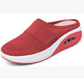 Air-cushioned slip-on walking shoes