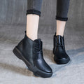 Nanccy Thick-soled British Style Retro Lace-up Ankle Boots