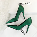 Fashionable Thin Heel And Sshallow Mouth And Pointed Tip Shoes