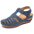 Nanccy - Soft PU Leather Closed Toe Vintage Anti-Slip Sandals