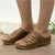 Nanccy Wedge Heel Slip On Open Toe Mules Sandals