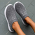 Nanccy Women's Crystal Breathable Orthopedic Slip-On Walking Shoes